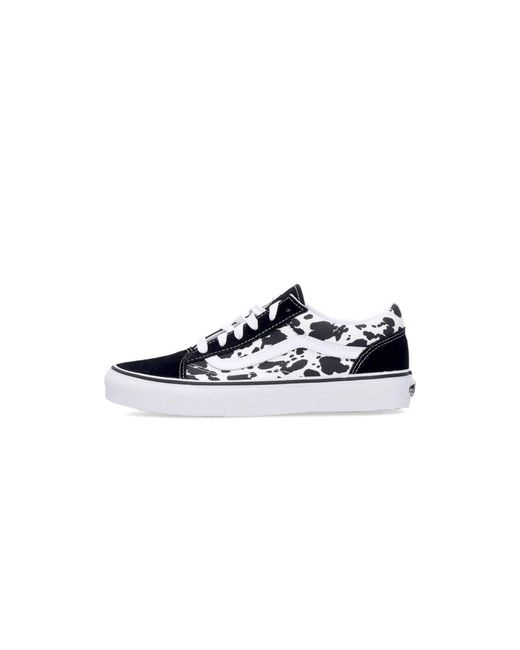 Vans Schwarze/weiße low-top-sneaker animal print in Blue für Herren