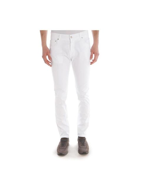Daniele Alessandrini White Slim Fit Jeans for men