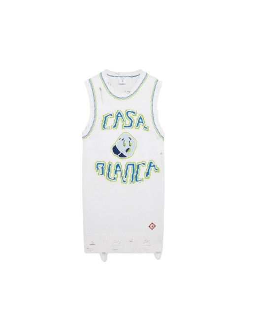 Casablanca Blue Sleeveless Tops
