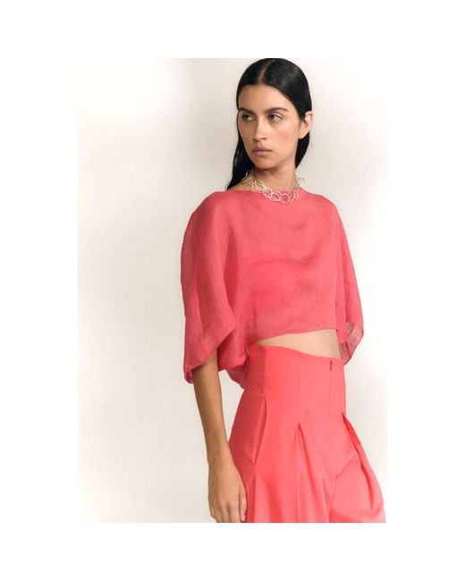Cortana Red Blouses