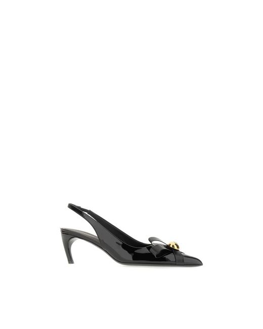 Ferragamo Black 55Mm Bow-Detail Lackleder-Pumps