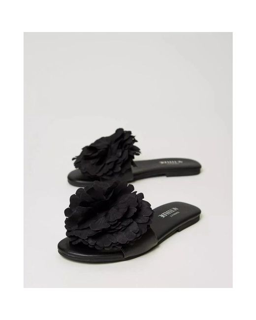 Twinset Black Sliders