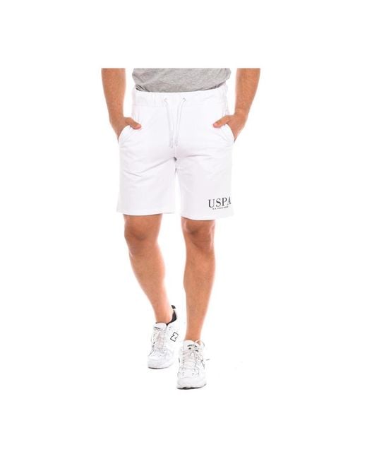 U.S. POLO ASSN. White Casual Shorts for men