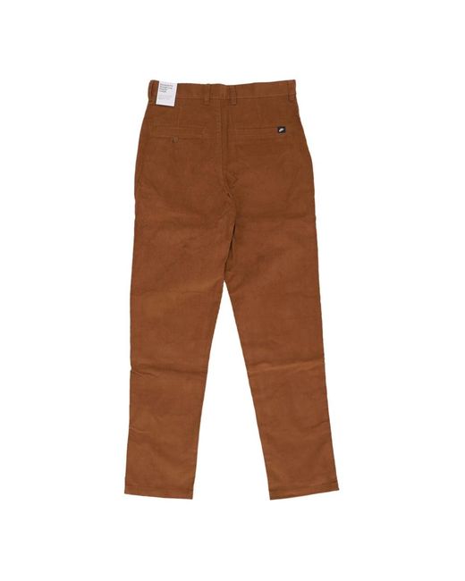 Straight Trousers di Nike in Brown da Uomo