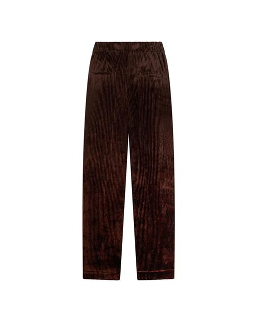 Peserico Geribbelde Rechte Broek in het Brown