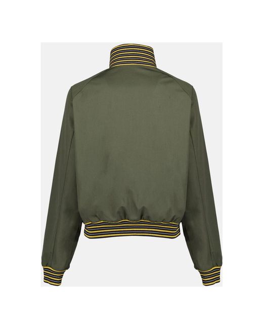 Prada Poplin Turtleneck Jacket in het Green