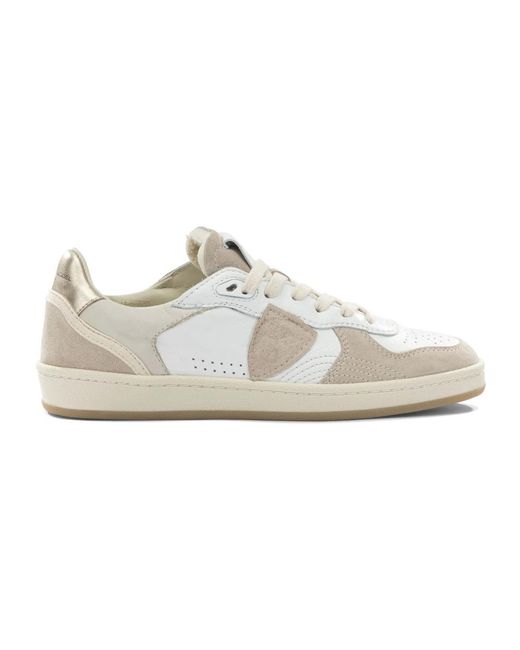 Philippe Model Schoenen ,Wit ,Leer Pgld Vp 04 in het White