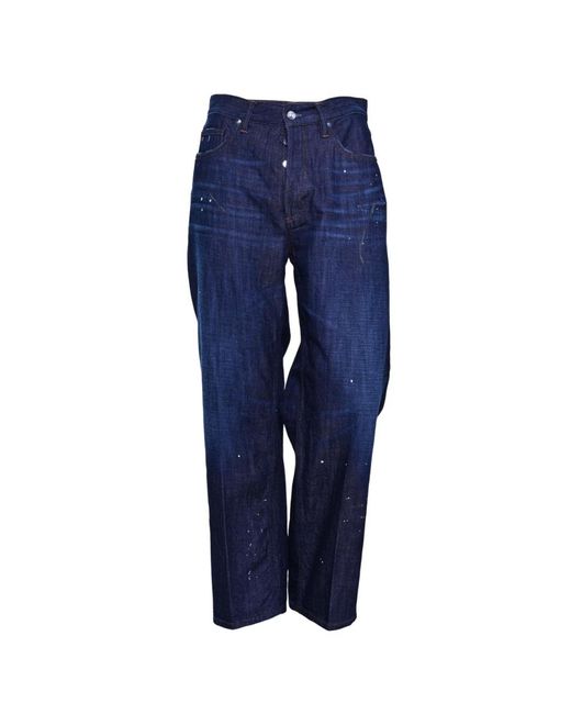 Nine:inthe:morning Blue Straight Trousers for men