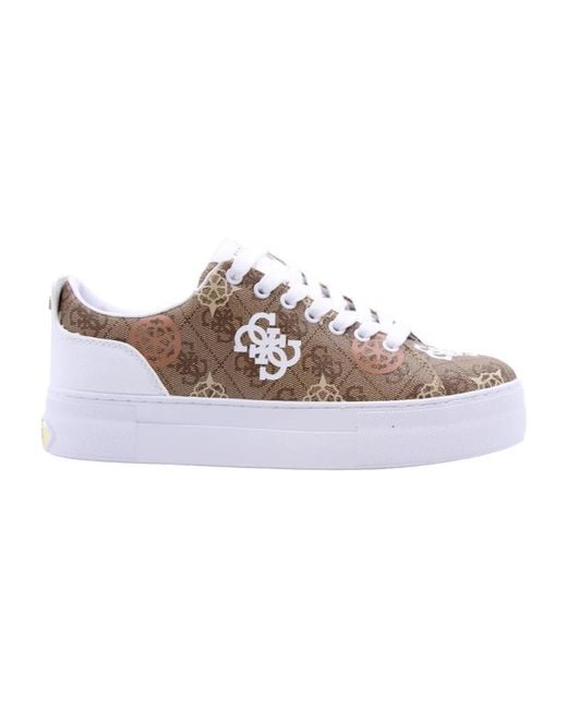 Sneaker wouwou mujer statement Guess de color Brown