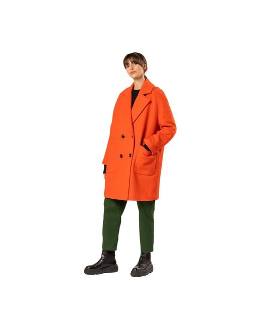 Paltò Orange Double-Breasted Coats