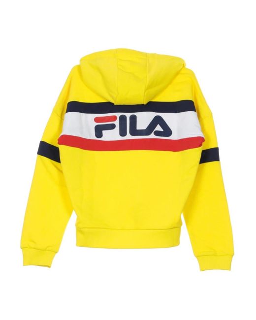 Fila Yellow Lightweight Cropped Hoodie Ella