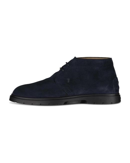 Tod's Blue Lace-Up Boots for men