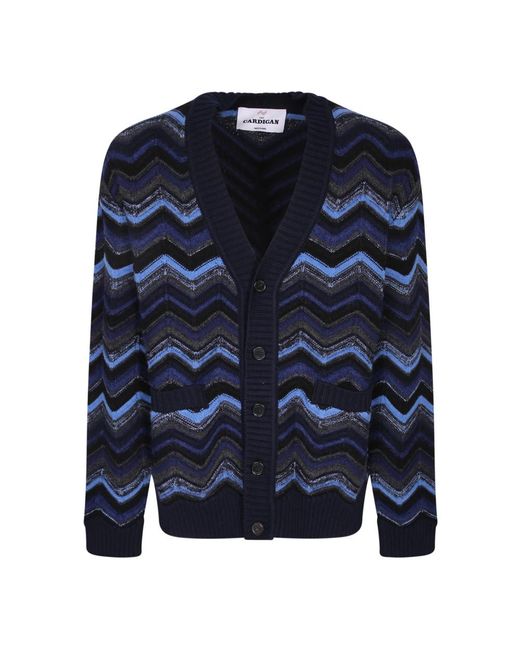 Missoni Vest Met Zigzagpatroon in het Blue voor heren