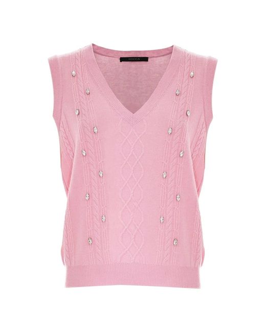 V-Neck Knitwear Kocca en coloris Pink