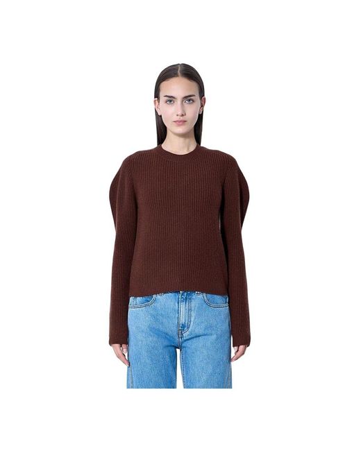 J.W. Anderson Red Puffärmel Wollpullover