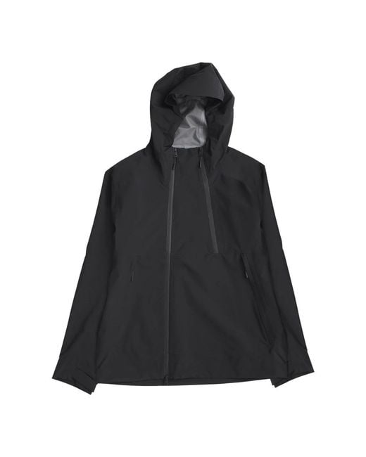 Norse Projects Jassen ,Zwart ,Waterdichte Shelljas Met Asymmetrische Sluiting in het Black voor heren