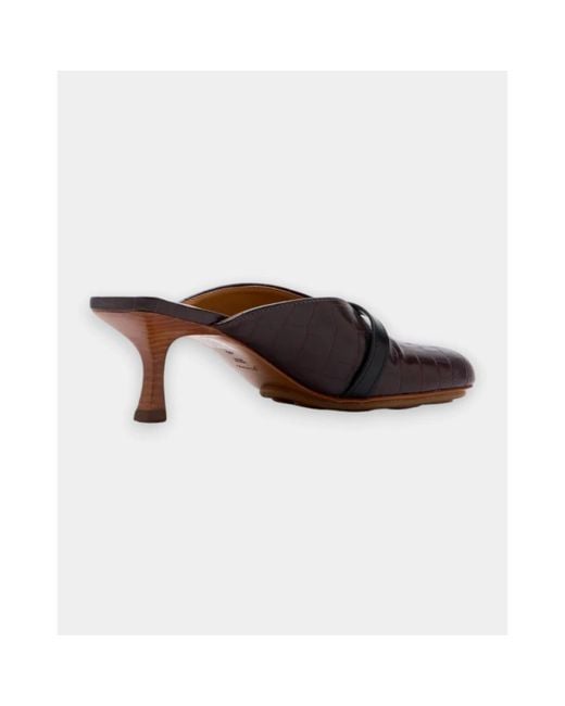 Ganni Brown Heeled Mules