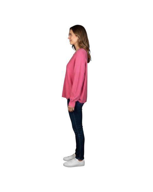 Repeat Cashmere V-Neck Truien in het Pink