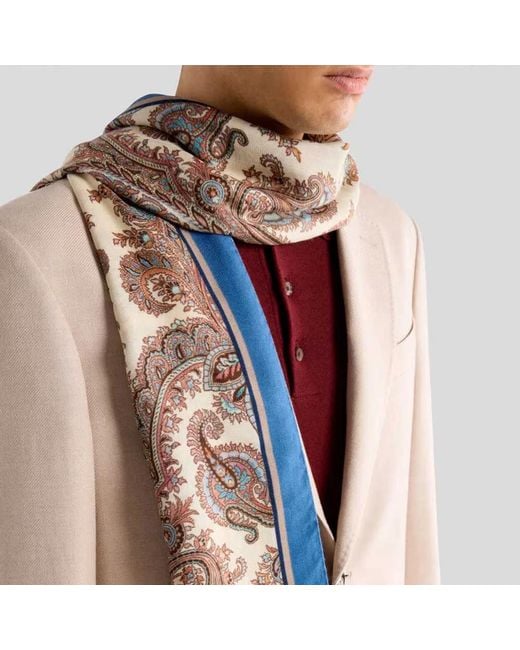 Etro Natural Winter Scarves for men
