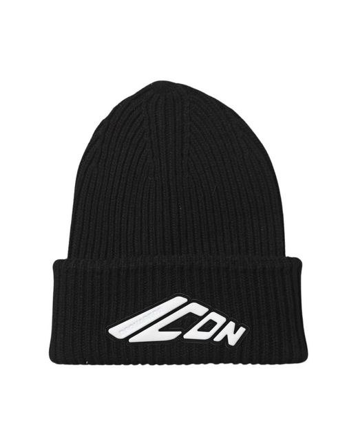 DSquared² Black Beanies for men