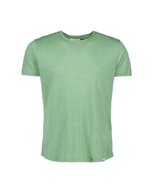 Orlebar Brown Kurzarm leinen t-shirt in Green für Herren