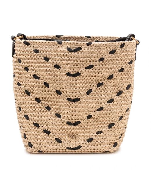 Pinko Natural Shoulder Bags