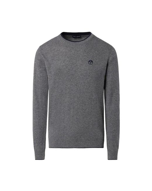 North Sails Gray Round-Neck Knitwear for men