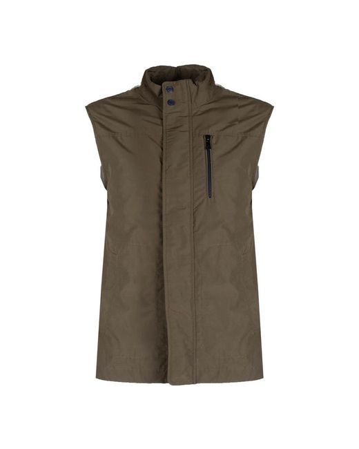 Geox Ärmellose Jacke mit Reißverschluss und Taschen in Green für Herren