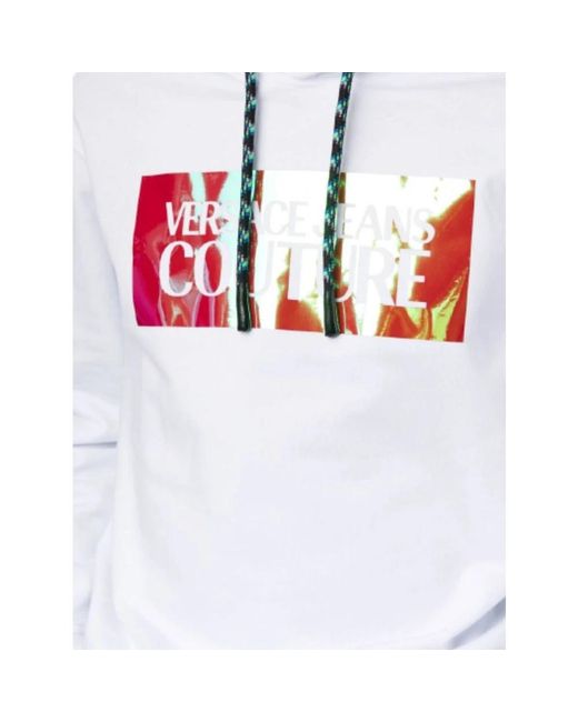 Versace Jeans Couture White Hoodies for men