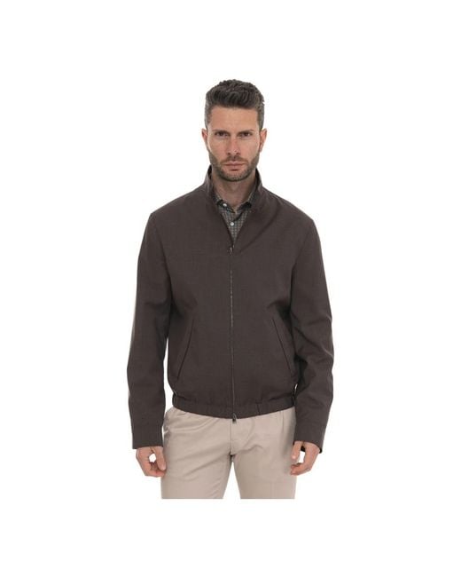 Leather Jackets Canali pour homme en coloris Brown