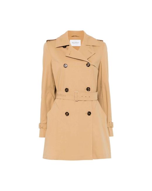 Max Mara Natural Double-Breasted Coats