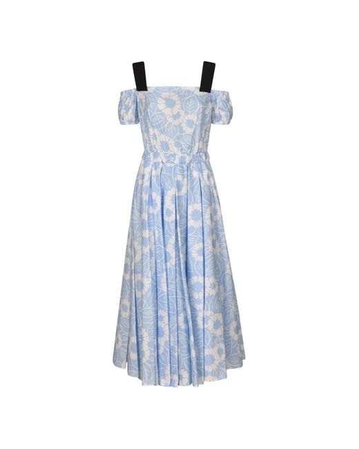 Prada Blue Midi Dresses