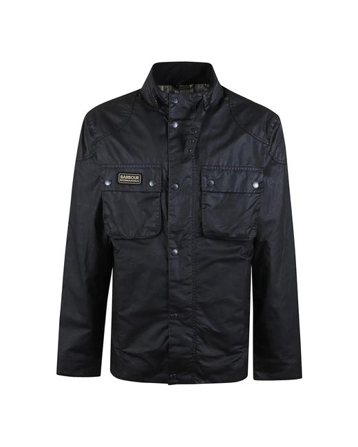 Barbour Jassen ,Zwart ,Katoen Zwarte Gewaxte Katoenen Jas in het Black voor heren