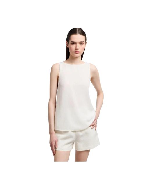 Emporio Armani White Sleeveless Tops