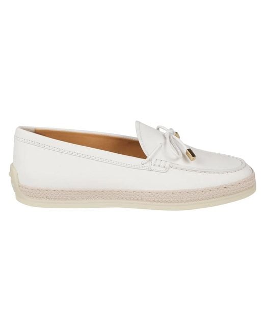Tod's White Loafers
