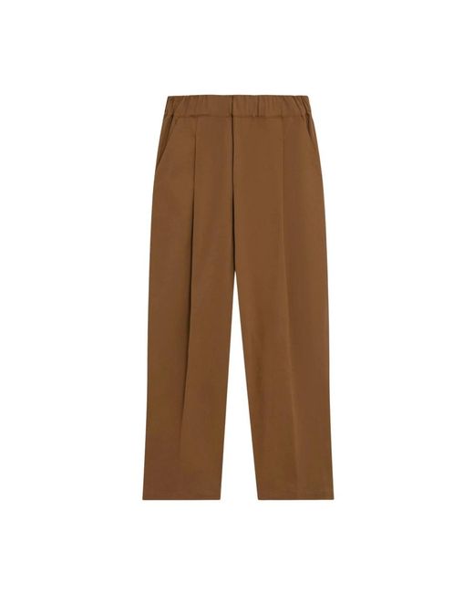 A PAPER KID Brown Straight Trousers for men