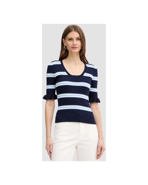 Twinset Blue Round-Neck Knitwear