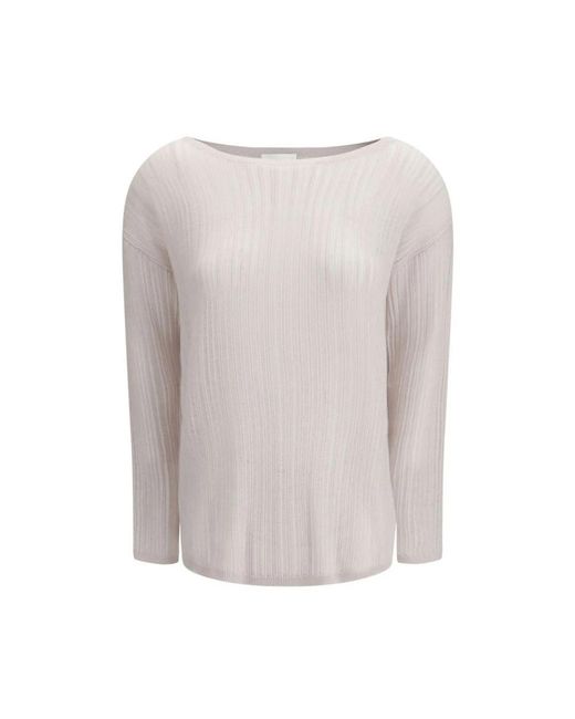 Allude Gray Cashmere Knitwear