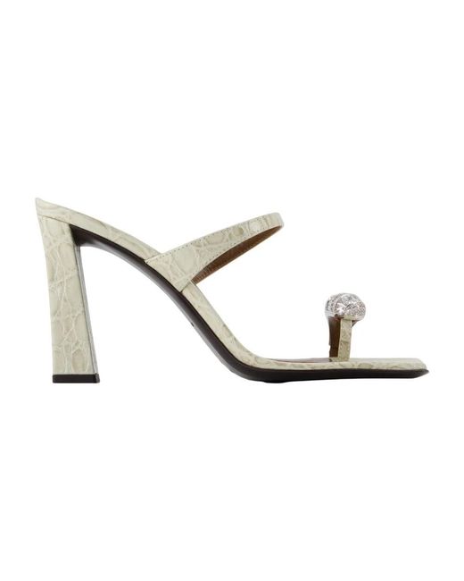 Giuseppe Zanotti White Heeled Mules