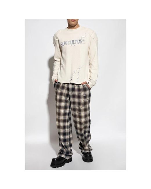 Straight Trousers M I S B H V de hombre de color Gray