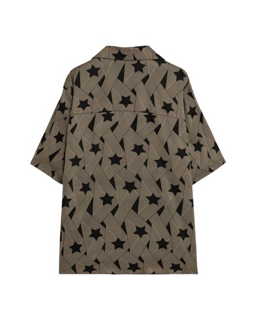 A PAPER KID Gray Short Sleeve Shirts for men