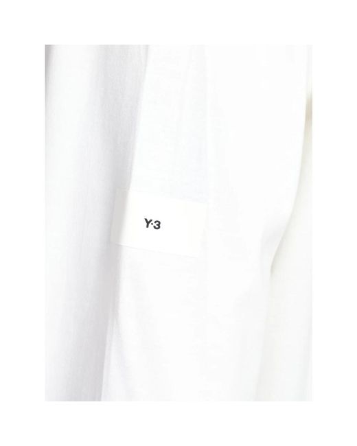 Y-3 White Long Sleeve Tops for men