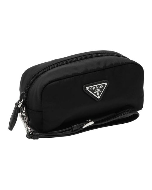 Prada Black Schwarzes Zubehör. Kleiner Tragbarer Organizer