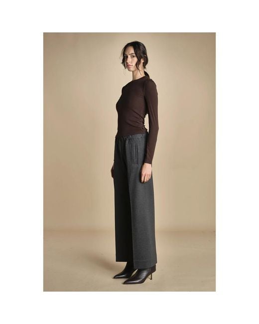 TRUE AVENUE Metallic Wide Trousers