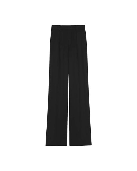 Saint Laurent Black Wide Trousers