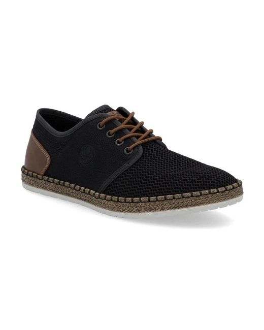 Rieker Black Laced Shoes for men