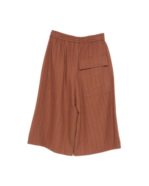 Alysi Brown Wide Trousers