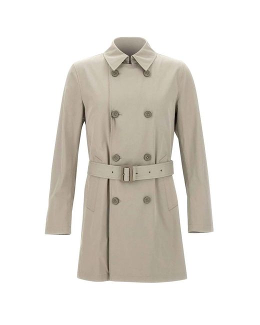 Herno Jassen ,Katoen Belted Trench Coat in het Gray voor heren