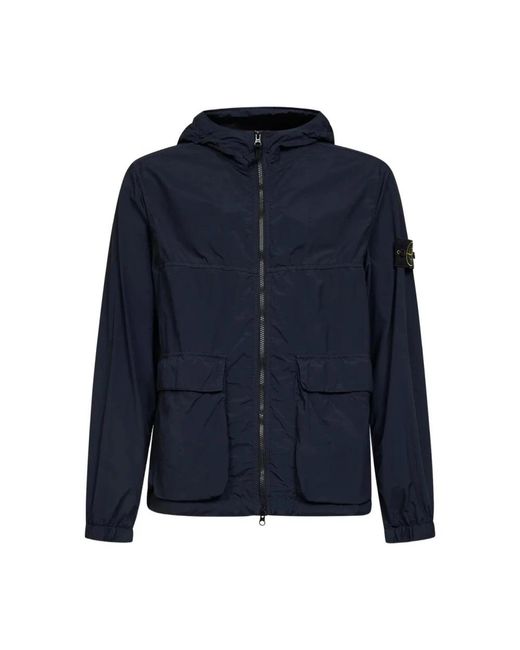Stone Island Blue Jackets for men