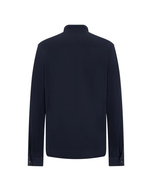 Fedeli Blue Casual Shirts for men
